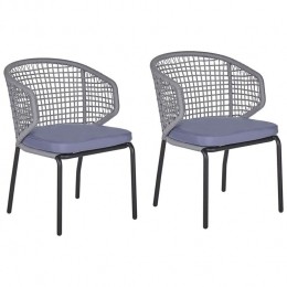 Beliani-PALMI-Tuinstoelsetvan2-Grijs-Aluminium