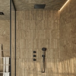 SaniclearPlusinbouwregendouchemetinbouwdouchekop30x30cmverouderdijzer-gunmetal