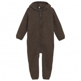 Huttelihut-KidsPramSuitBearEarsWoolFleece-Overallmaat92bruin