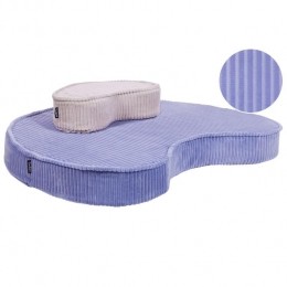 Beliani-NILI-Vloerkussen-Lichtviolet-Fluweel