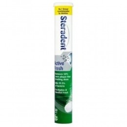 6xSteradentKunstgebitReinigingstablettenActiveFreshPlus30tabletten