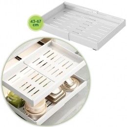 XIVADAKeukenorganizer-Schuiflade-Aluminium-Verstelbaar-Wit