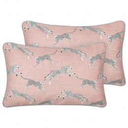 Beliani-ARALES-Sierkussensetvan2-Roze-30x50cm-Katoen