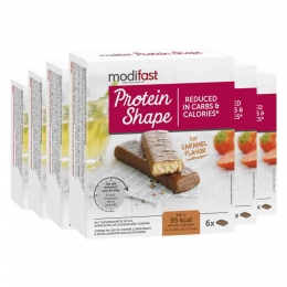 6xModifastProteinShapeReepChocolade-Karamel6x27gr