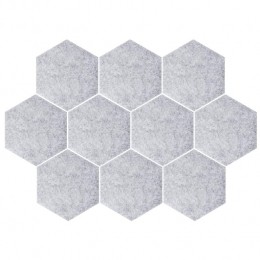 QUVIOViltenmemobordhexagonsetvan10-Grijs