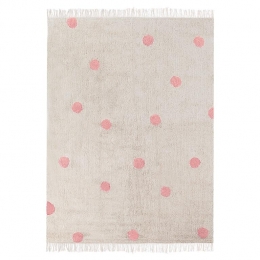 Beliani-DARDERE-Vloerkleed-BeigeRoze-140x200-Katoen