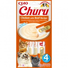 12xCiaoChuruKattensnackChickenBeef4x14gr