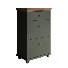Meubella-SchoenenkastEric-Groen-71cm-2kleppen