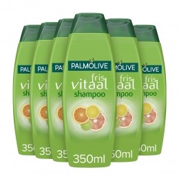 6xPalmoliveShampooFrisenVitaal350ml