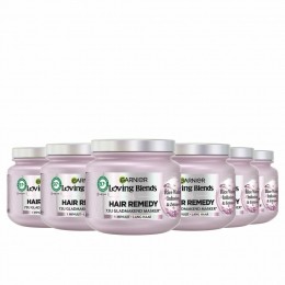6xGarnierLovingBlendsRiceWaterHaarmasker340ml