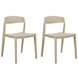 Beliani-SOMERS-Eetkamerstoelsetvan2-Beige-Plastic
