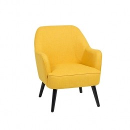 Beliani-LOKEN-Fauteuil-Geel-Polyester