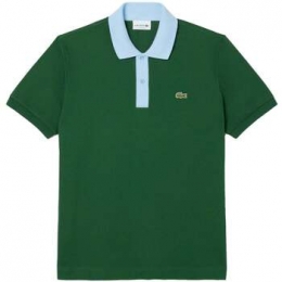T-shirtLacosteClassicFitContrastCollarPoloShirtGreenBlue