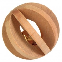 TrixieSpeelbalHoutmetBel6cm