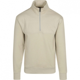 SweaterBOSSCourduroyHalfZipTruiEcru