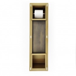 InbouwToiletrolhouderBWSmetReserveRolhouderRVSGoud