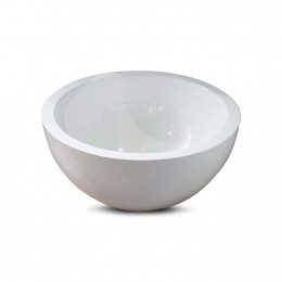 FonteinLucaSanitairRond24x24x12cmMineralStoneGlanzendWit
