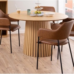 HjemInteriorsSammRondeEettafel120NaturalEiken
