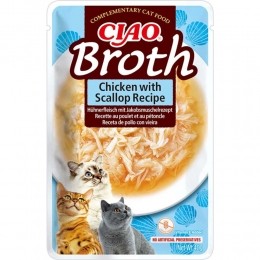12xCiaoBrothKattensnackChickenScallop40gr