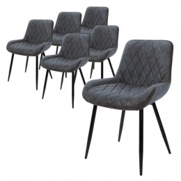 ML-DesignEetkamerstoelDiademaleatherlooksetvan6
