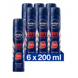 6xNiveaMenAnti-TranspirantSprayDryImpact200ml