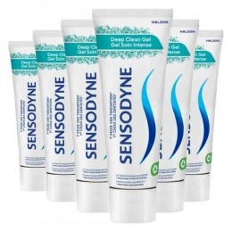 6xSensodyneTandpastaDeepCleanGel75ml