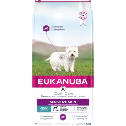 EukanubaDailyCareSensitiveSkinHondenvoer12kg