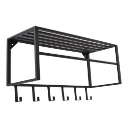 LOFT42KapstokAry-Zwart-Metaal-6hakenenRoede-80x40x30