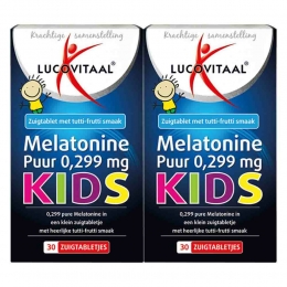 GratisVerzending2xLucovitaalMelatoninePuurKids30zuigtabletten