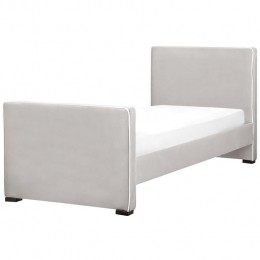 Beliani-TEENIE-Eenpersoonsbed-Lichtgrijs-90x200cm-Fluweel