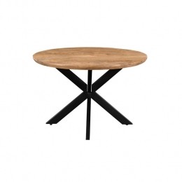 Livingfurn-EetkamertafelJesperRound120cm-Mangohout