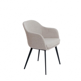 LightlivingEetkamerstoel59x585x82cmLEONEboucltaupe-zwart