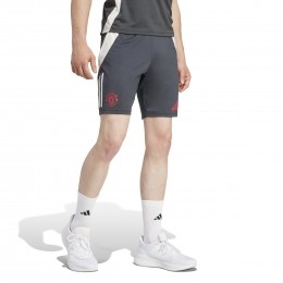 adidasManchesterUnitedTrainingsbroekjeEuropees2024-2025DonkergrijsWitRood