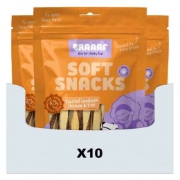 10xBraaafTwistedSandwichHondensnackKip-Vis85gr