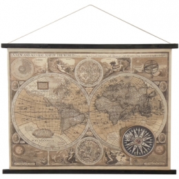 SchilderijenSignesGrimaltWereldkaartOprolbaarCanvas