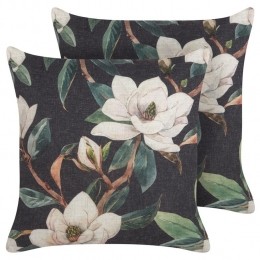 Beliani-ZAHRIYE-Sierkussenssetvan2-Zwart-45x45cm-Polyester