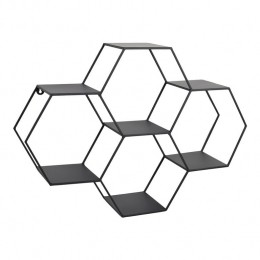LOFT42HexagonWandrekZeshoekig-Zwart-57x80x20