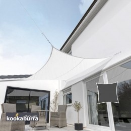 Kookaburra20mVierkantIvoorPartySchaduwdoekGeweven-Waterafstotend