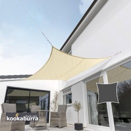 Kookaburra20mVierkantZandPartySchaduwdoekGeweven-Waterafstotend