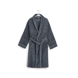 Luxebadjasveloursmetpiping-grijs