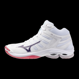 MizunoWAVEVOLTAGE2MIDVolleybalschoenenWitVioletIndigoCamelliaRosDamesMaat42
