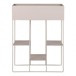 QUVIOPlantenbakmet3planken-Metaal-Beige