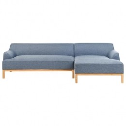 Beliani-SOSJO-Hoekbank-Blauw-Linkszijdig-Polyester