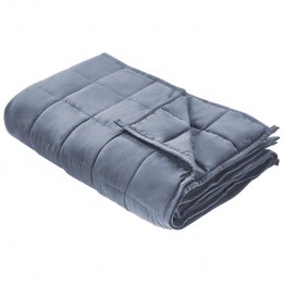 Beliani-NEREID-Verzwaringsdeken-Blauw-150x200cm-Polyester