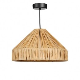 MicaDecorationsElisaHanglamp-H18x30cm-Raffia-Lichtbruin