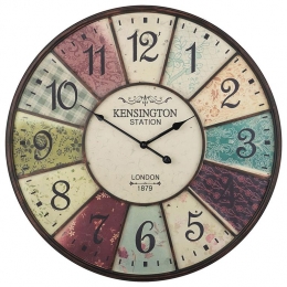 Beliani-BOSWIL-Wandklok-Multicolor-IJzer