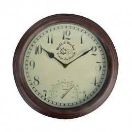 EsschertBuitenklokmetThermometer31cm