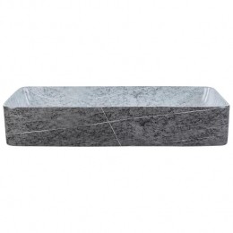 Beliani-ARTAJ-Wastafel-Grijs-61x35-Keramiek
