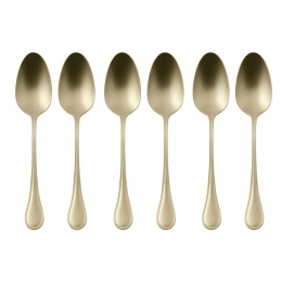 SambonetKoffielepelsRoyalChampagne6Stuks