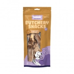 10xBraaafButcheryRabbitEarswithHairHondensnack80gr